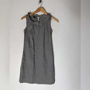 Talbots Gingham Black White‎ Check Classic Shift Dress Size 2p